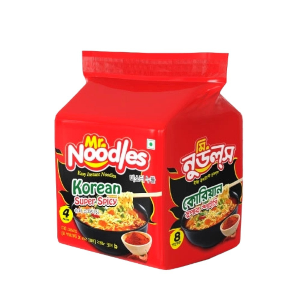 Mr. Noodles Korean Super Spicy Noodles 4 Pcs