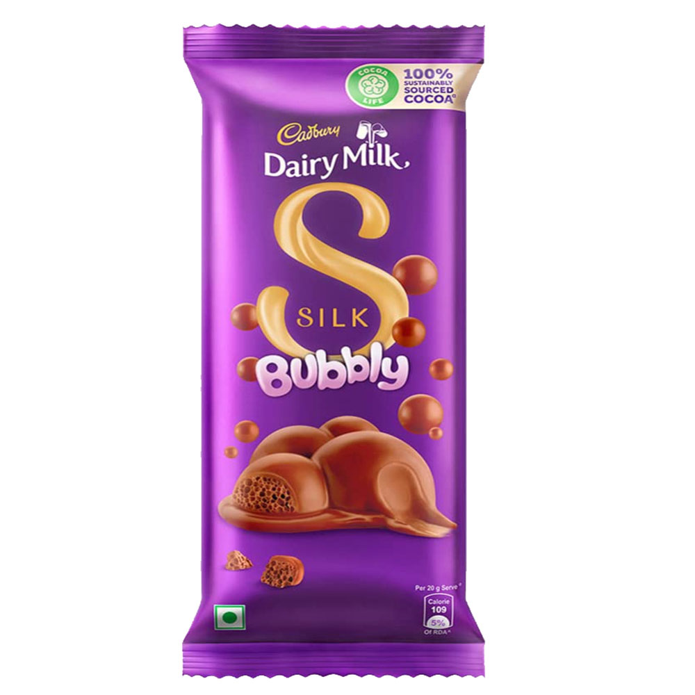 Cadbury Dairy Milk Silk Bubbly Chocolate Bar 120g
