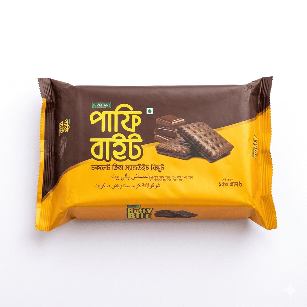 Ispahani Puffy Bite Chocolate Biscute 150g